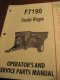 Gehl F7190 Feeder Wagon Operators & Parts Manual