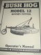 Bush Hog 12 Rotary Mower Operators Owners Manual