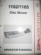 Gehl 1162 & 1165 Disc Mower Operators Manual