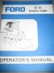 Ford CL25/CL-25 Skidsteer Operators Owners Manual