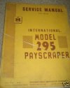 International 295 Scraper Service Repair Manual