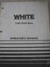 White 2-85 Field Boss Tractor Operators Owners Manual