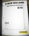 New Holland E70 EXCAVATOR SERVICE REPAIR MANUAL BOOK