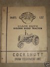 Cockshutt Black Hawk Golden Eagle Tractor Parts Manual