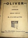 Oliver 21A Grain Drill Parts Manual