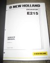 New Holland E215 Excavator Service Repair Manual Book