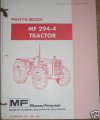 Massey Ferguson 294-4 Tractor Parts Manual Book Catalog